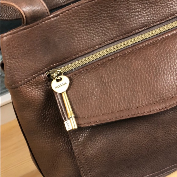 Vintage fossil bag purse leather key shoulder - Picture 4 of 7